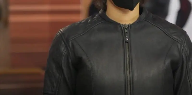 The Street & Steel Athena women's jacket uses natural drum-dyed leather, also known as 1.1 mil buffalo hide, for its outer shell.