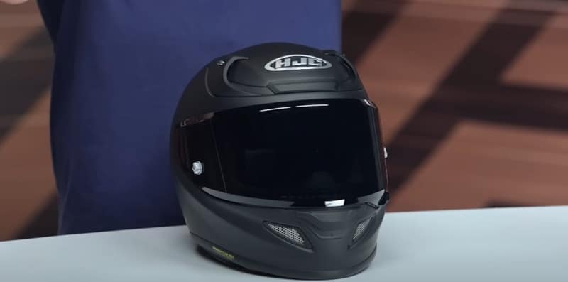 The *HJC RPHA 12N Visor gives you a wide field of view, letting you see clearly to the sides and above when tucked in.