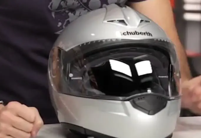 The Schuberth C3 Pro shell is a fiberglass composite made using what Schuberth calls Direct Fiber Processing, in which glass fibers are combined with resin in a controlled process and then compressed under high pressure in a vacuum mold.